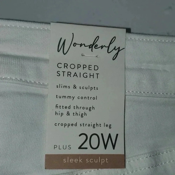 Wonderly Tummy Control Cropped Straight Leg Capri Jeans Womens Size 20W NWT - Picture 5 of 11